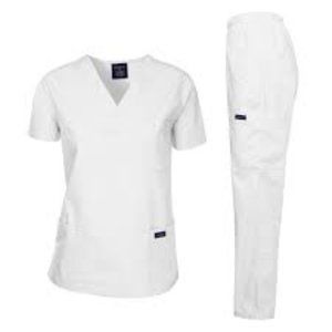Dagacci Medical Uniform Scrub Top Unisex White,
